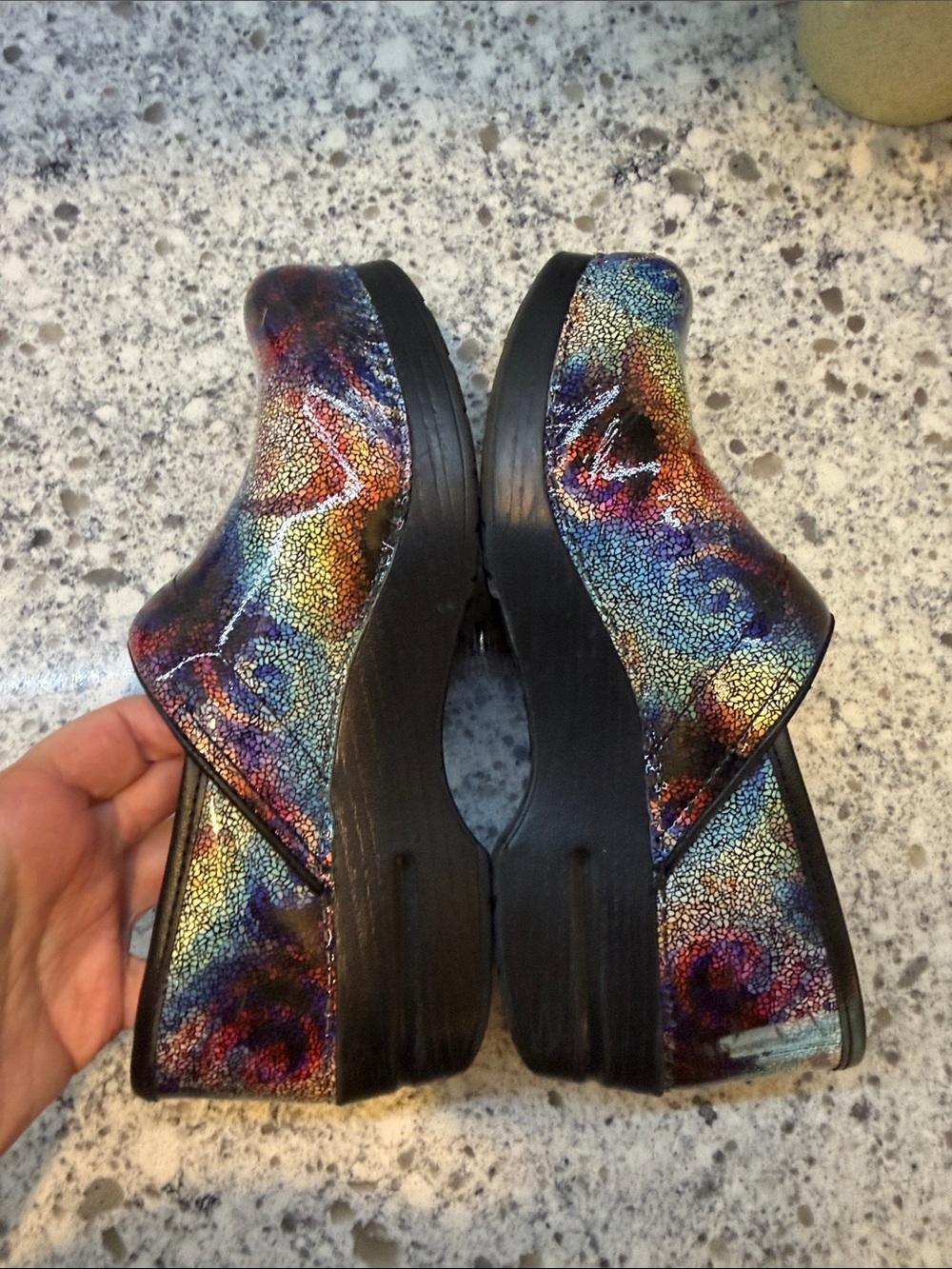 Dansko Multicolor Patterned Leather Clogs - Picture 4 of 9